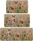 Artoid Mode Wood & Butterfly Spring Kitchen Rug Set – 3 Low-Profile Floor Mats (17"x29", 17"x36", 17"x47")
